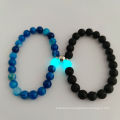 Shangjie OEM Halloween 2021Obsidian Couple Luminous Bracelet beaded bracelets charms magnetic bracelets